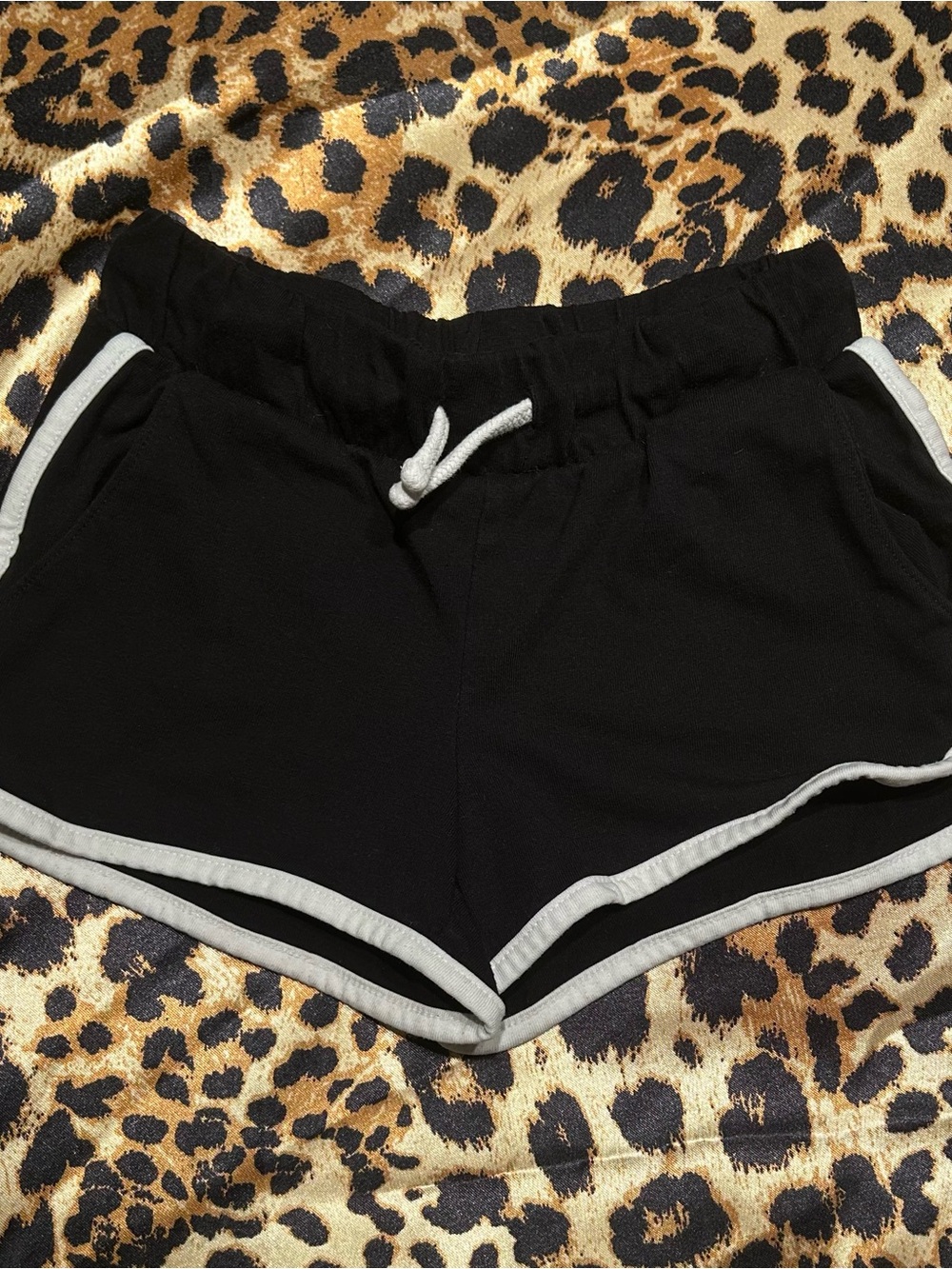 Old Navy Girls Black Drawstring Dolphin Shorts